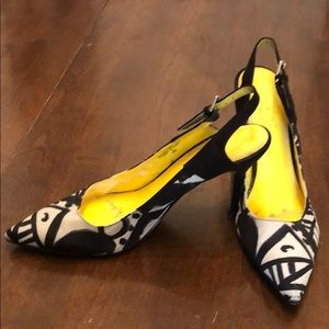 Black and white Nine West heels